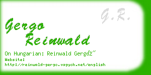gergo reinwald business card
